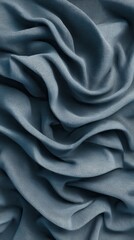 Fototapeta premium Textured Blue Fabric Waves