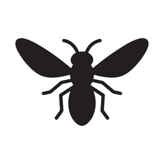 Leafhopper logo style white background vector illustration Silhouette white Background