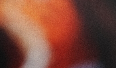 Abstract dark orange gray color grainy elegant backdrop design. Vibrant colors noisy gradient texture with dark wave shaped, banner, poster, website header