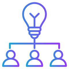 Leadership gradient color icon