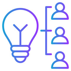 Obraz premium Brainstorm gradient color icon
