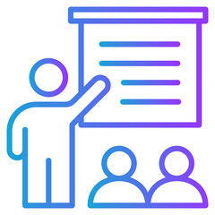 Presentation gradient color icon