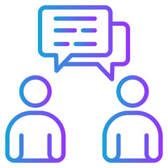 Conversation gradient color icon