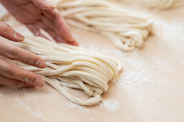 手打ちうどん　生めん