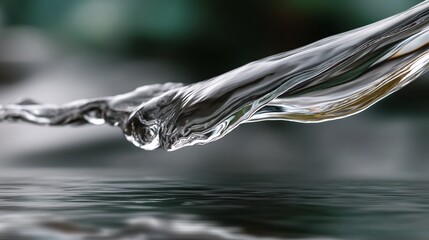 Fluid, dynamic water splash, abstract