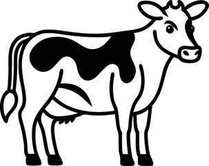 vector illustration of a cow 