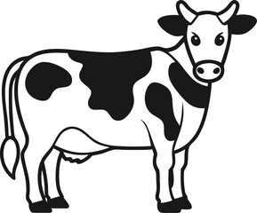 cow on a white logo 