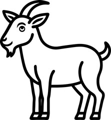 vector illustration of a goat