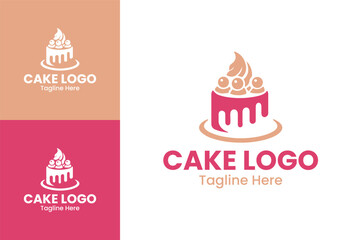 Cake Logo Design Cake Bakery Logo for Food Business Branding