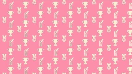 Vector seamless cricket pattern colorful