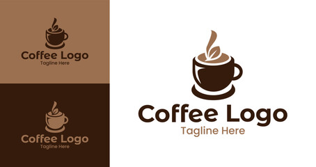 Coffee Pictorial Logo Design Coffee Cup Pictorial Logo for Beverage Branding