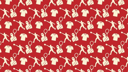 vector seamless badminton pattern 