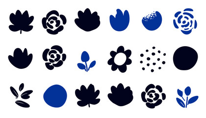 Minimalist Flower and Doodle Vector Set � Abstract Design Elements for Branding, Packaging, and Social Media