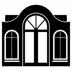 Door Silhouettes Vector Black and White Architectural Designs for Creative Projects
