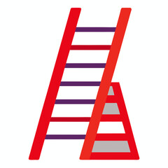 Ladder on White Background Clean and Isolated Ladder Illustrations for Creative Use