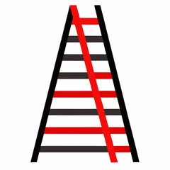 Ladder on White Background Clean and Isolated Ladder Illustrations for Creative Use