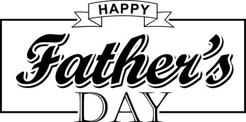 Happy Father’s Day Calligraphy design vector. Vector illustration