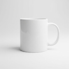 Fototapeta premium white cup on white background. blank white Coffee cup mockup isolated on white background.