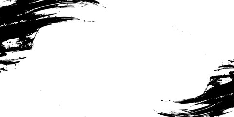 Naklejka premium Grunge black ink splatter texture design elements 