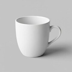 Fototapeta premium white cup on white background. blank white Coffee cup mockup isolated on white background.