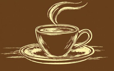 A warm cup of coffee