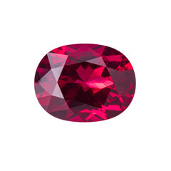Naklejka premium A brilliant set of precious gems, including a crystal diamond and a pink ruby, are showcased on a white background in a luxurious illustration