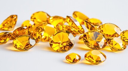 Collection of Sparkling Yellow Gemstones