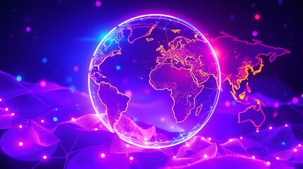 Obraz premium Global Digital Network Connectivity