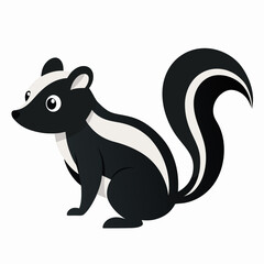 black silhouette of a Skunk