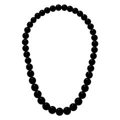 Obraz premium pearl necklace isolated on white