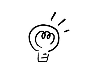 comic sign　５　ひらめき　豆電球