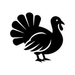 Thanksgiving turkey icon roasted bird with festive autumn decoration transparent background
