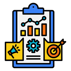 Business Strategy Planning on Clipboard