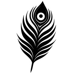 Obraz premium vector black and white feather