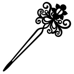 black and white floral background