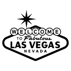 Las Vegas sign iconic welcome landmark neon lights transparent background
