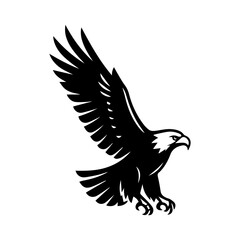 Obraz premium Bald eagle bird of prey icon with transparent background 