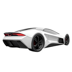 Obraz premium Futuristic White Sports Car Design Sleek, Powerful, and Fast