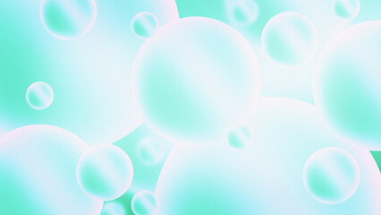 Abstract 3D Bubble Background – Soft Colors Gradient with Floating Spheres