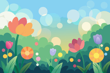 spring background with flowers