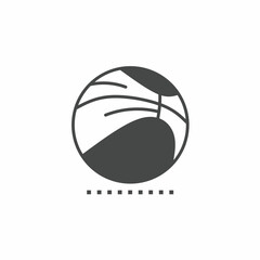Black and white basketball vector illustration icon. Illustration for business. Vector template.