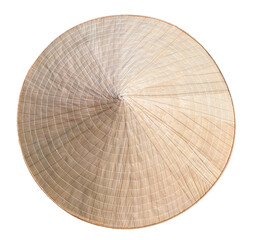 Asian conical hat isolated. Non LA (Vietnamese or Chinese style) crafted conical hats originating.