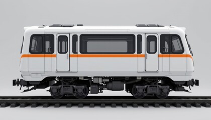 Obraz premium Modern train car design urban transit station vehicle image minimalist style side view transportation technology