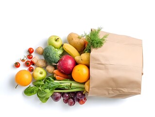 fruits and vegetables in a basket