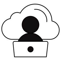 Coud Workspace icon, Seamless Collaboration in the Cloud, Empower Remote Teams with a Cloud Workspace