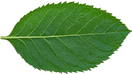 Vibrant Green Leaf: Close-up Macro Photography