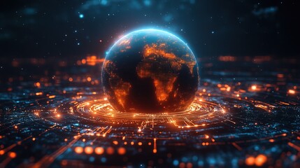 A digital twin of the Earth showing the impact of sustainable business models