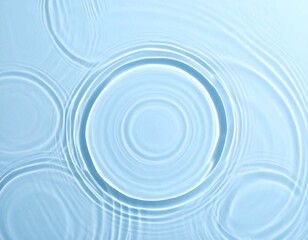 幻想的な水面に浮かぶ円形の波紋