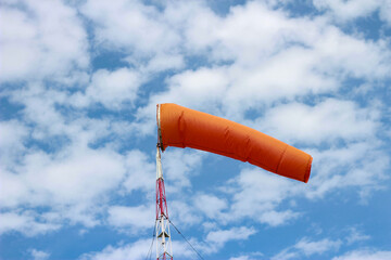 wind sock on blue sky