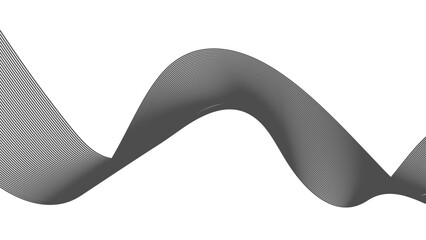 Abstract black lines wave curve motion on white background. Abstract gray line with white background